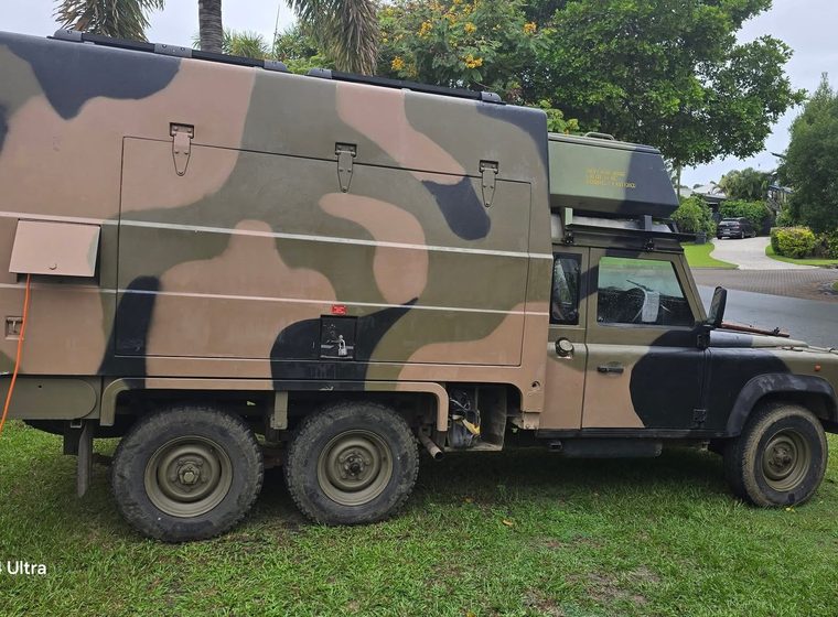 The Perentie 6x6 closed up and ready to travel