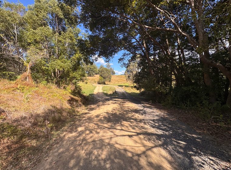 The track approaching the bridge crossing