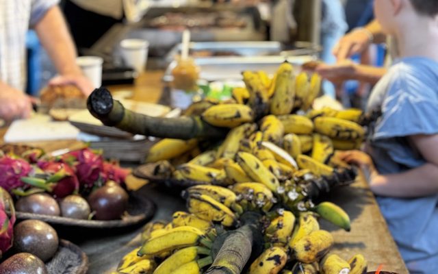 A team cooking challenge from a corporate program